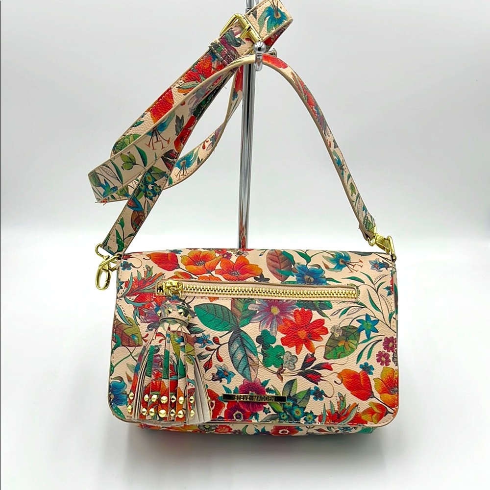 Steve Madden Vibrant Red and Green Crossbody Bag